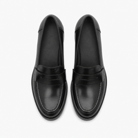 Women's Square-Heel Loafers – Black