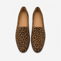 Women's Leather Leopard Loafers