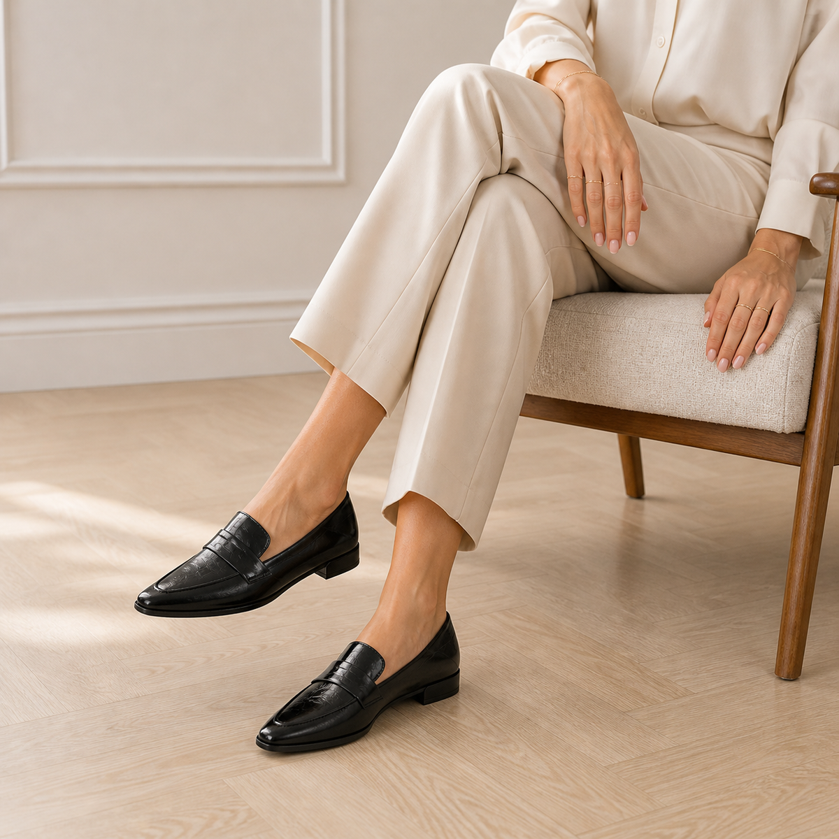 Women's Ballerina Loafers – Black