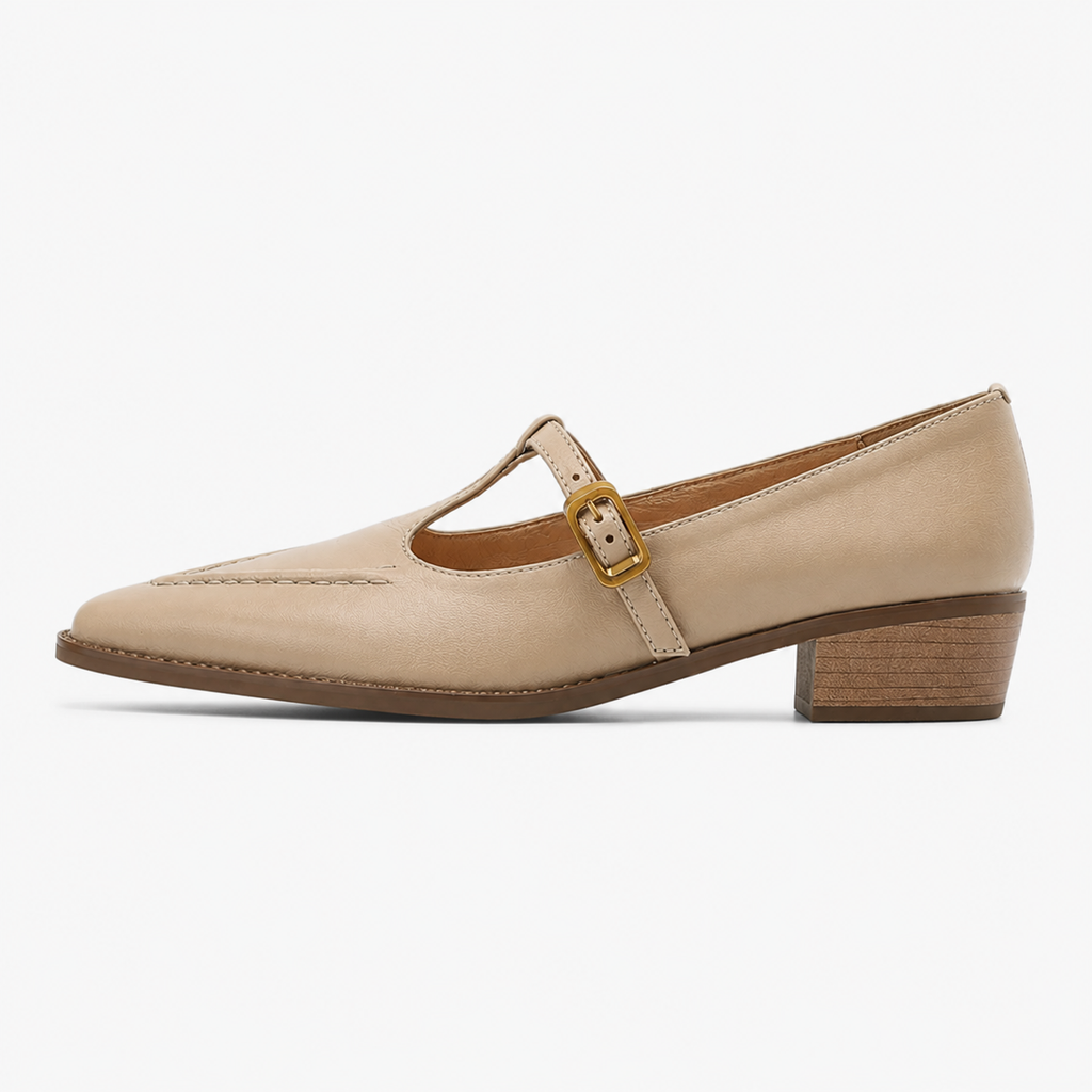 Women's Beige Ballerina Loafers