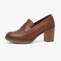 Women's Brown Heeled Loafers