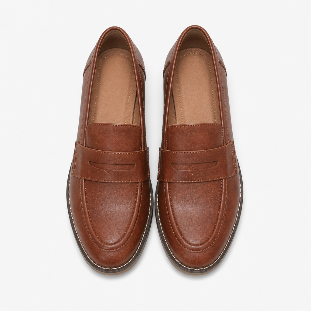 Women's Brown Heeled Loafers