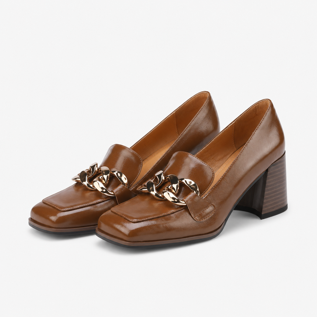 Elegant Women's Heeled Loafers