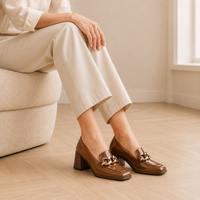 Elegant Women's Heeled Loafers
