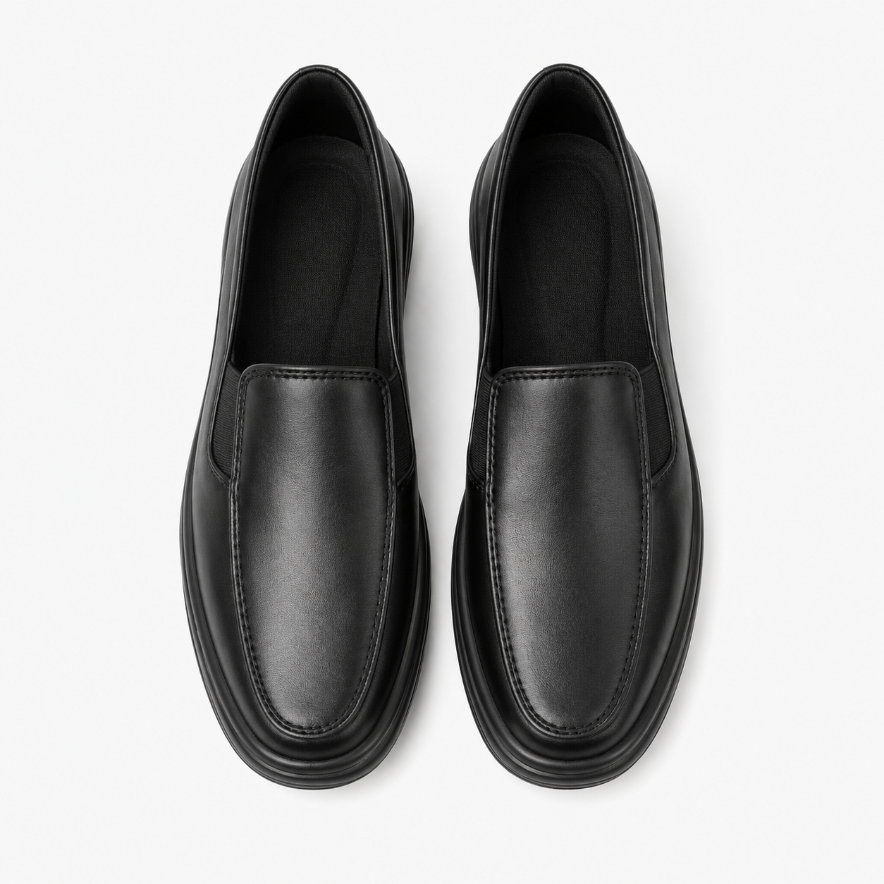 Women's Wedge Loafers – Black
