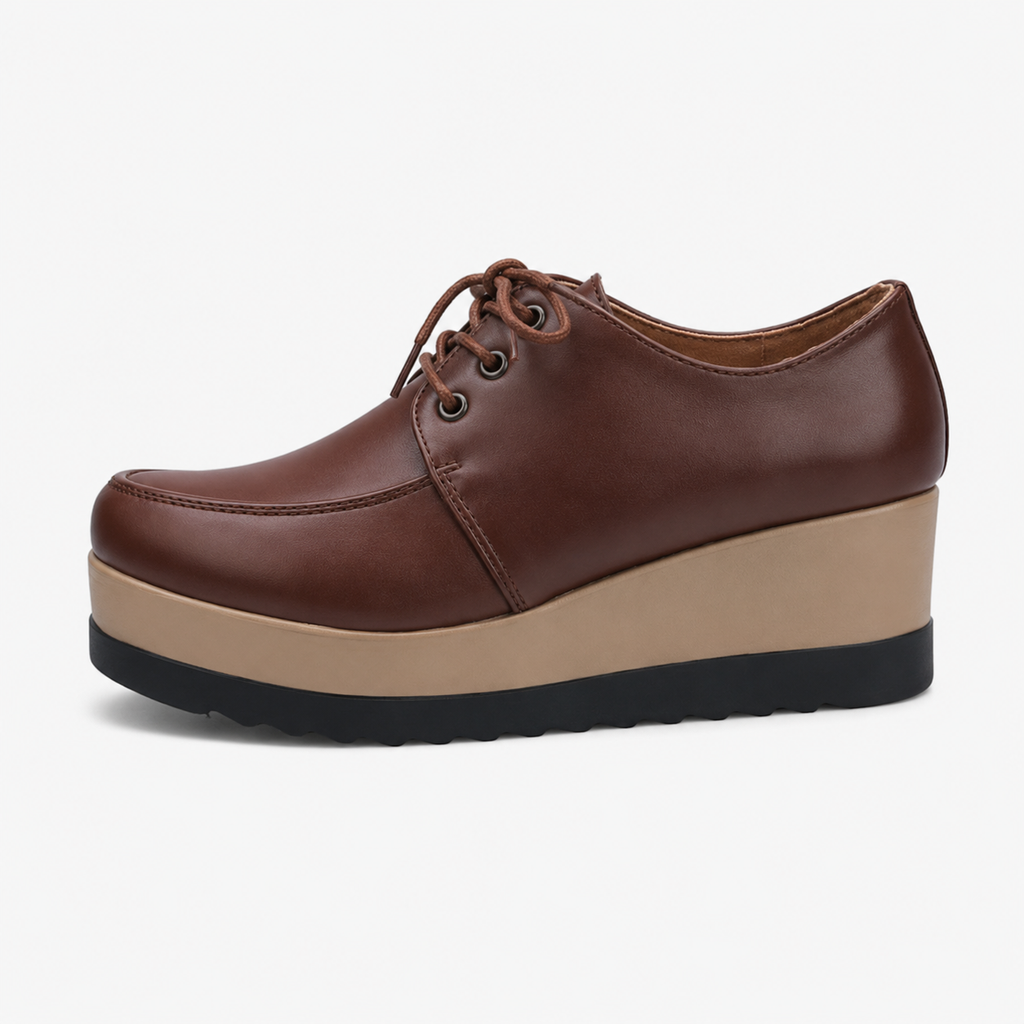 Women's Brown Wedge Loafers