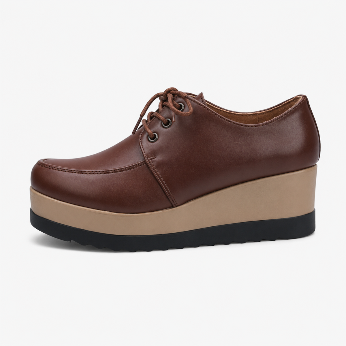 Women's Brown Wedge Loafers