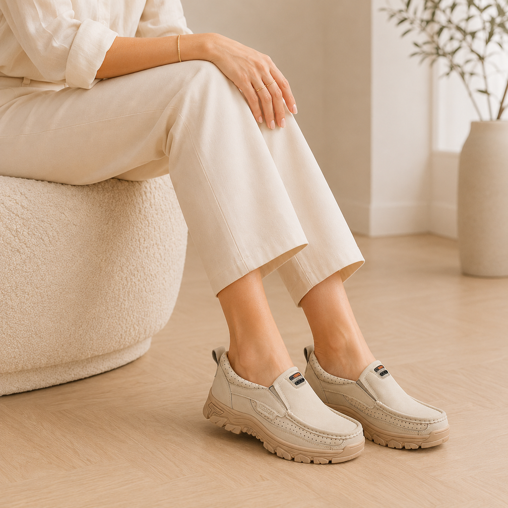 Beige Women's Orthopedic Loafers