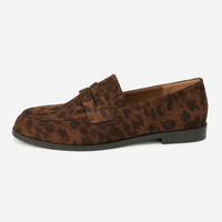 Women's Leopard Suede Loafers