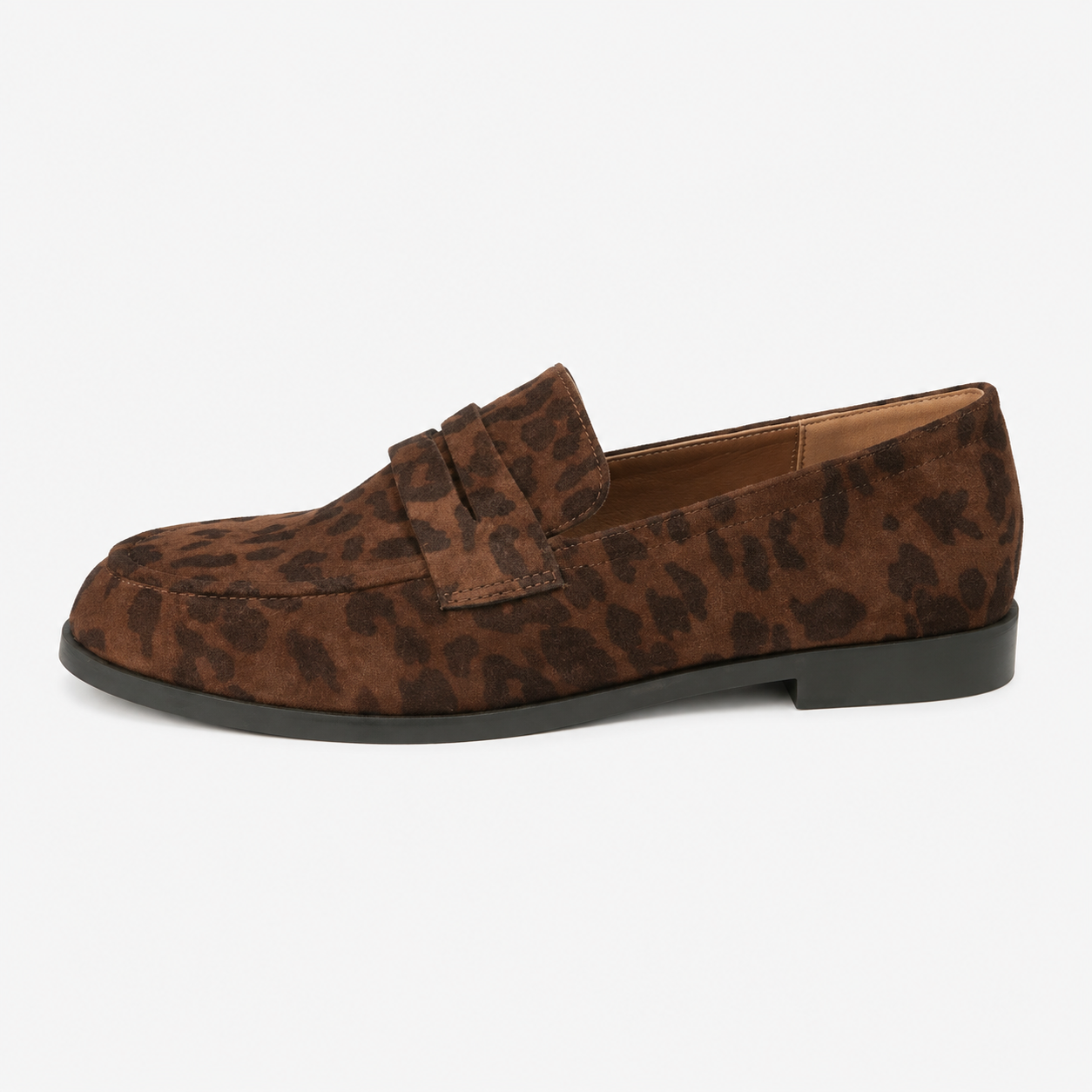 Women's Leopard Suede Loafers