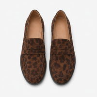 Women's Leopard Suede Loafers