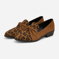Women's Leopard Loafers – Brown