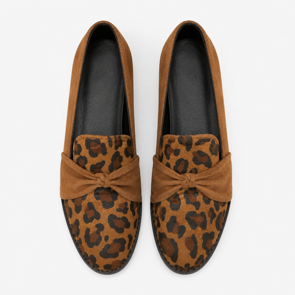 Women's Leopard Loafers – Brown