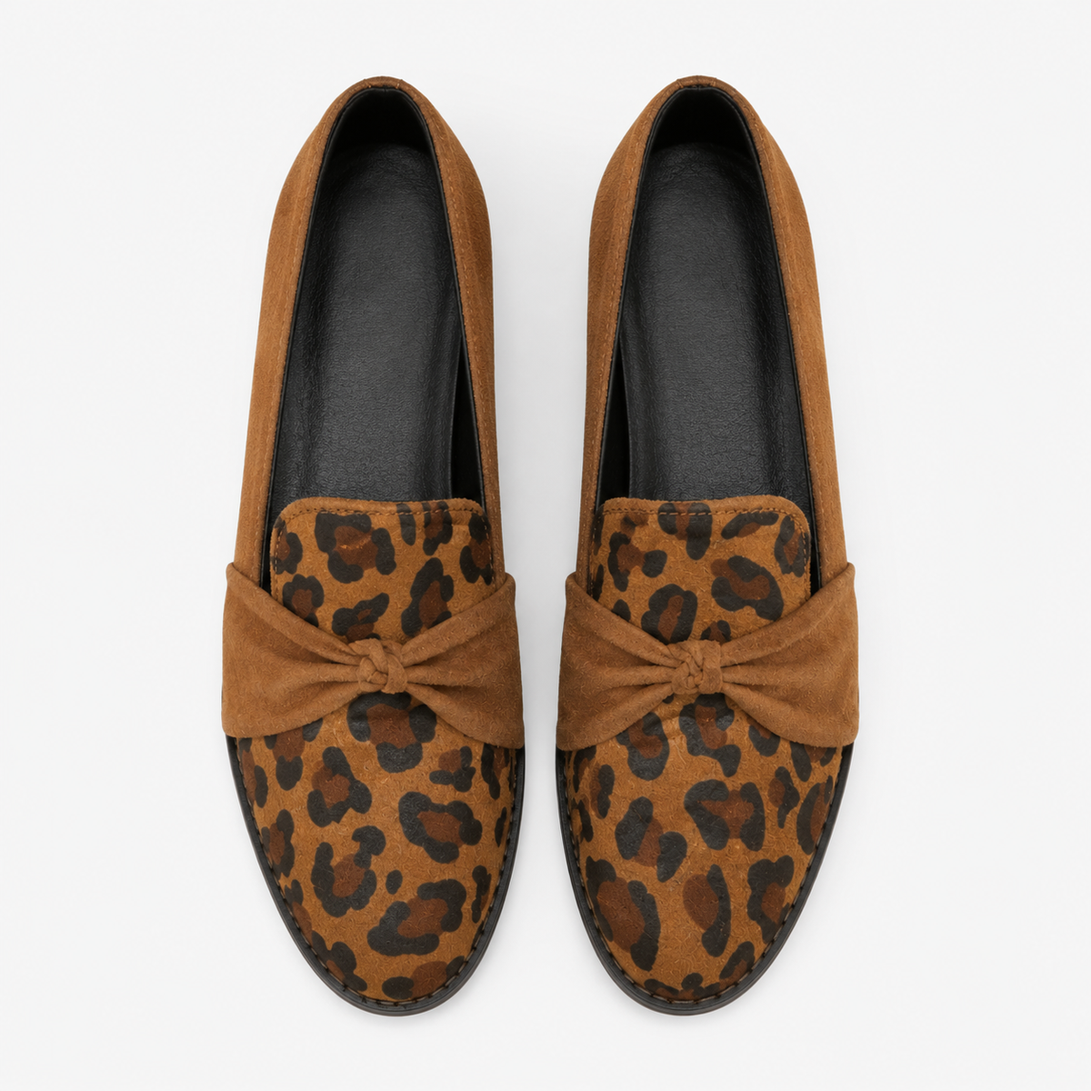 Women's Leopard Loafers – Brown