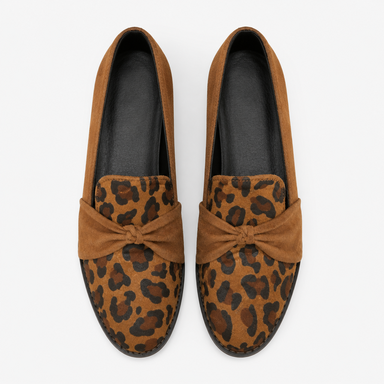 Women's Leopard Loafers – Brown