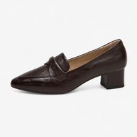 Women's Brown Square-Heel Loafers