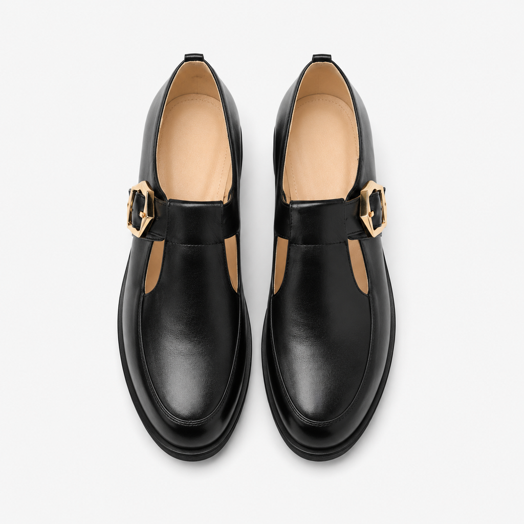 Women's Square-Heel Loafers – Leather