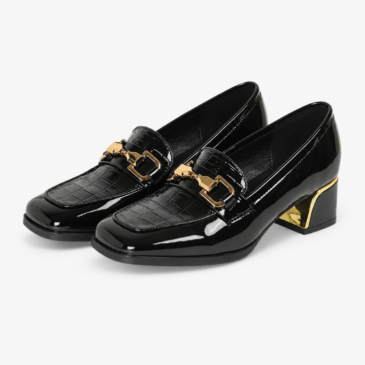 Women's Patent Square-Heel Loafers