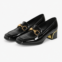 Women's Patent Square-Heel Loafers