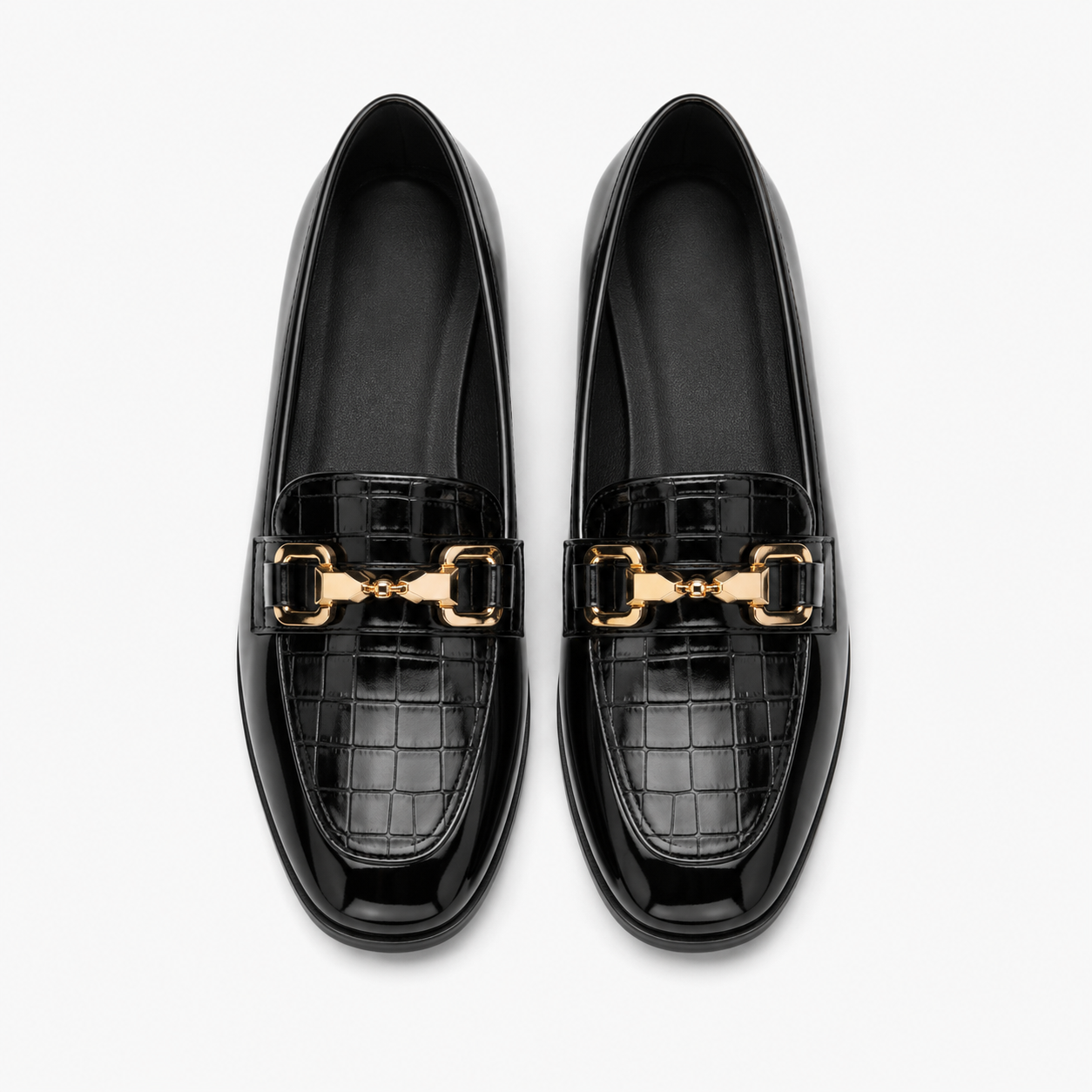 Women's Patent Square-Heel Loafers