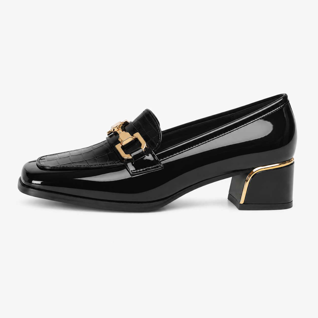 Women's Patent Square-Heel Loafers