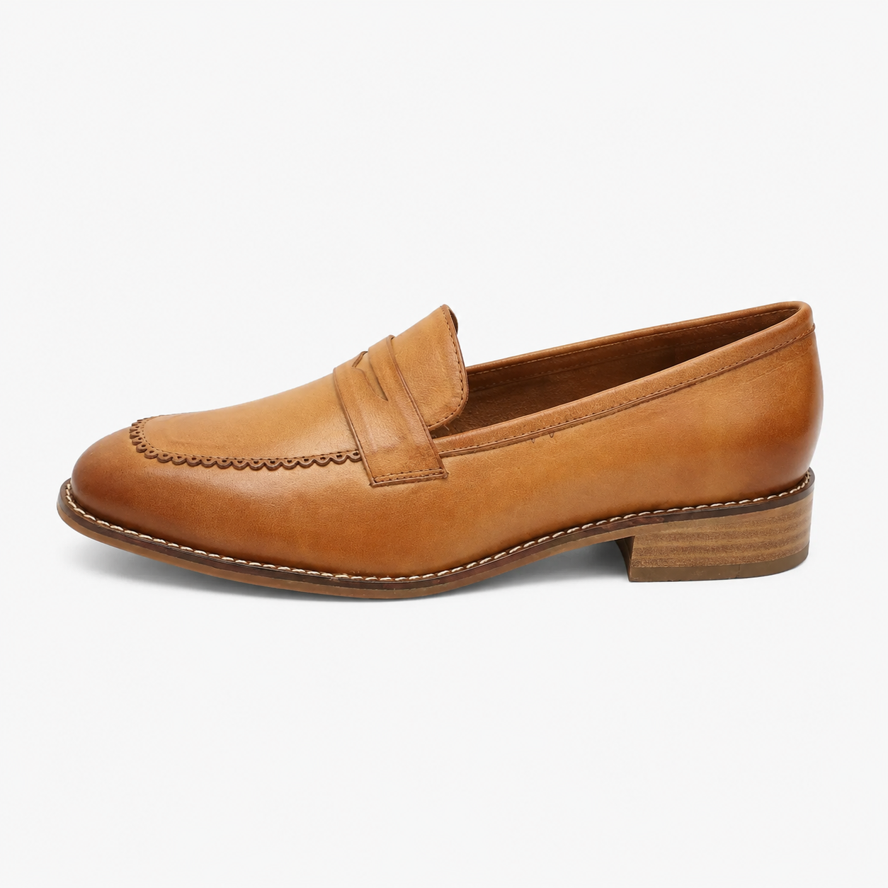 Women's Brown Leather Loafers