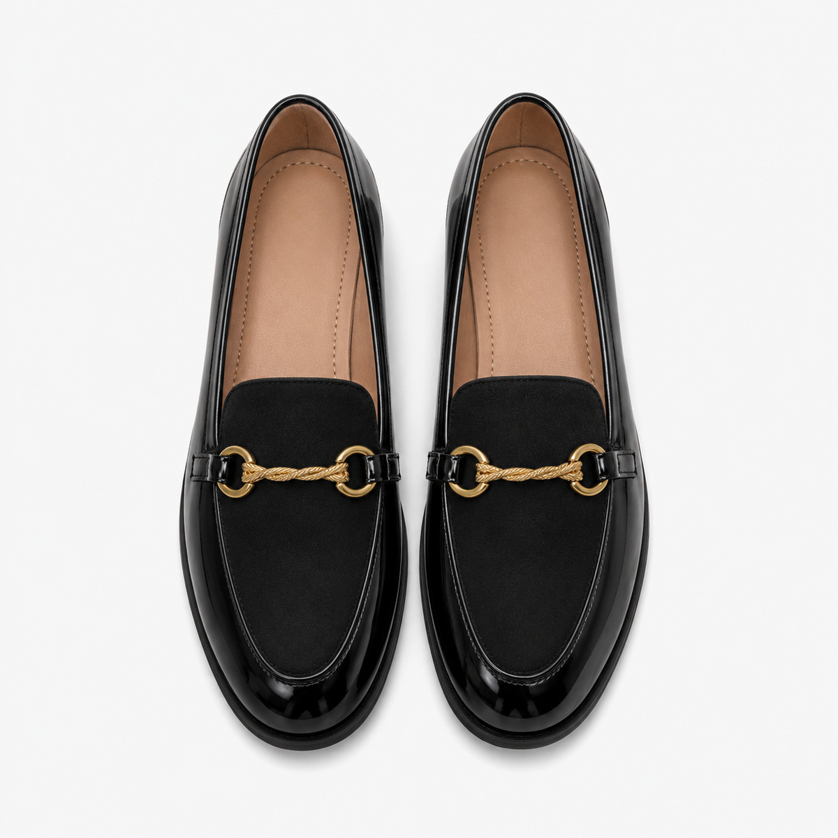 Women's Leather Loafers – Gold Horsebit