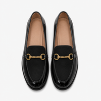 Women's Leather Loafers – Gold Horsebit