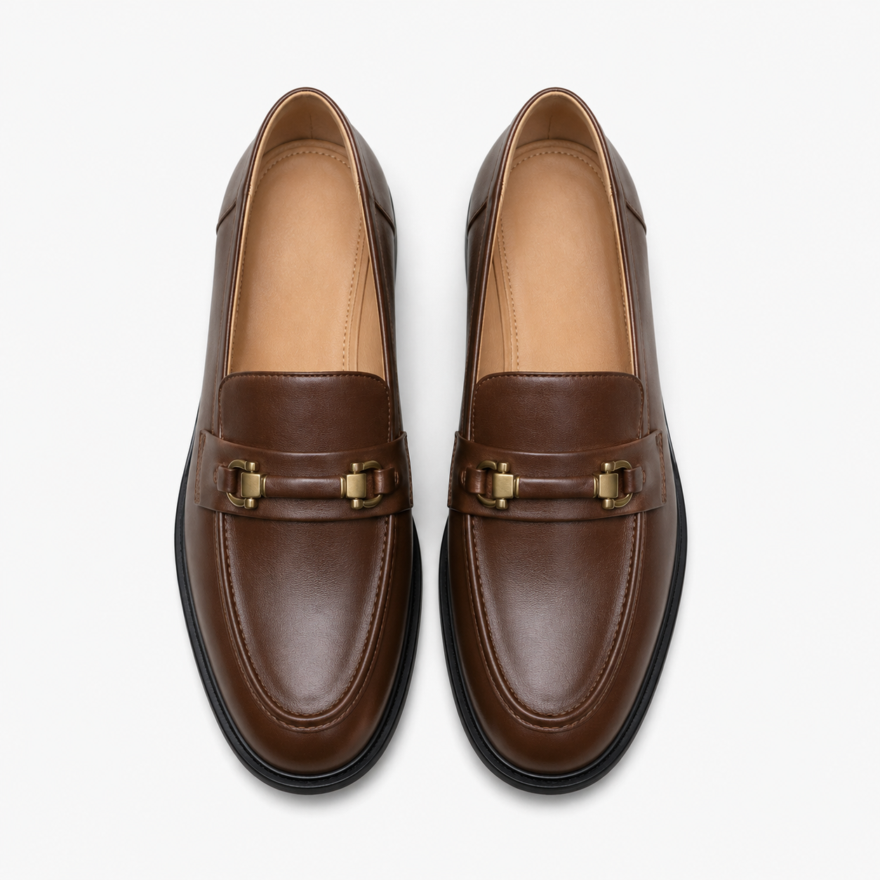 Women's Leather Loafers – Cognac