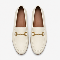 Women's Leather Loafers – Beige