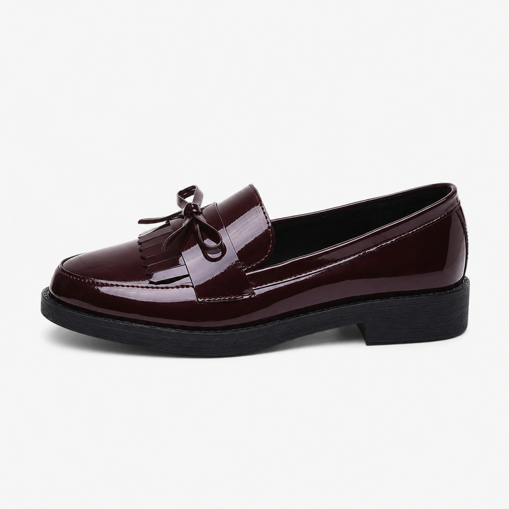 Women's Patent Loafers – Burgundy
