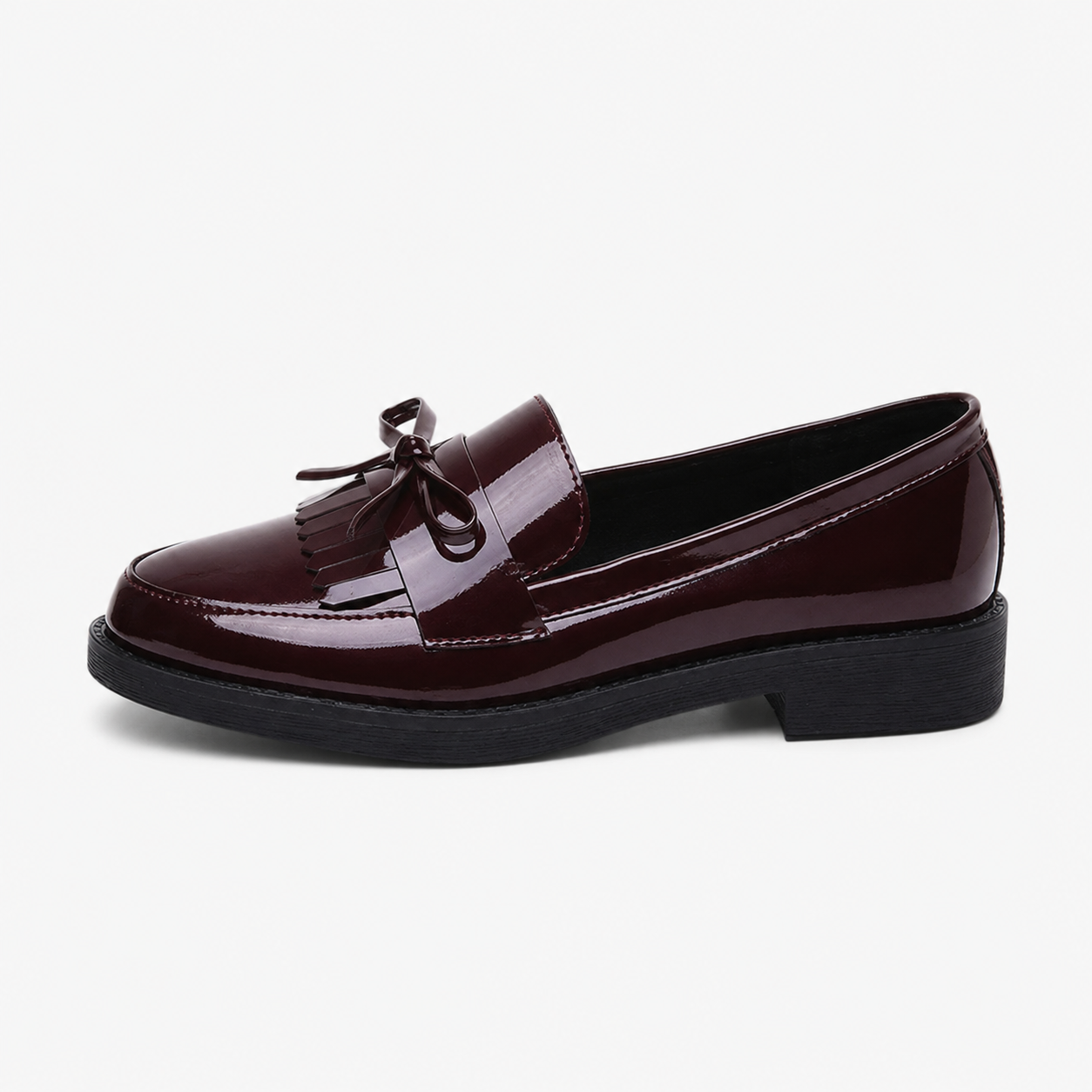 Women's Patent Loafers – Burgundy