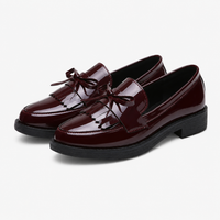 Women's Patent Loafers – Burgundy