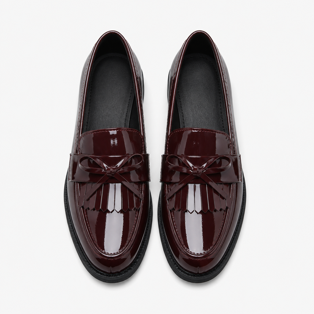 Women's Patent Loafers – Burgundy