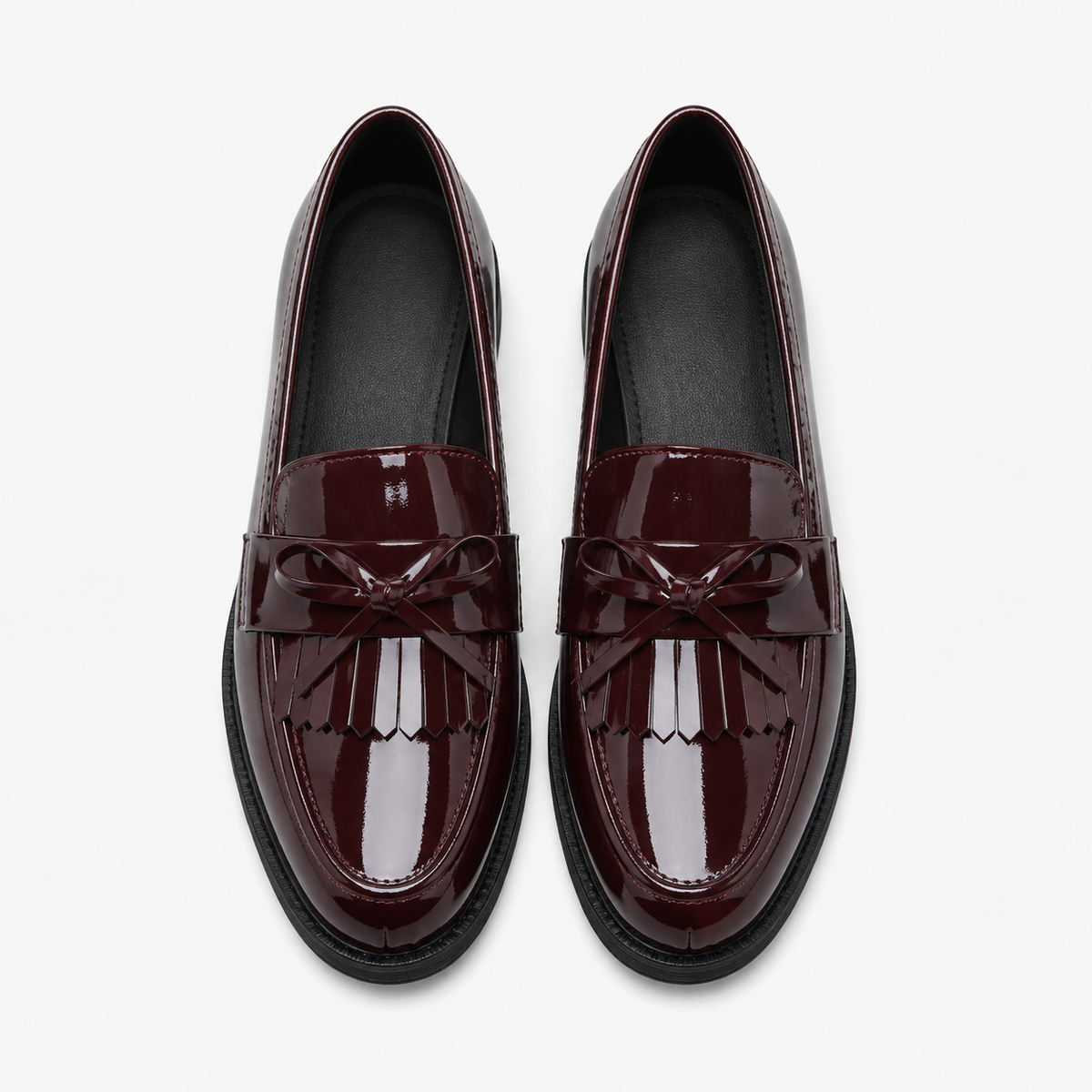 Women's Patent Loafers – Burgundy