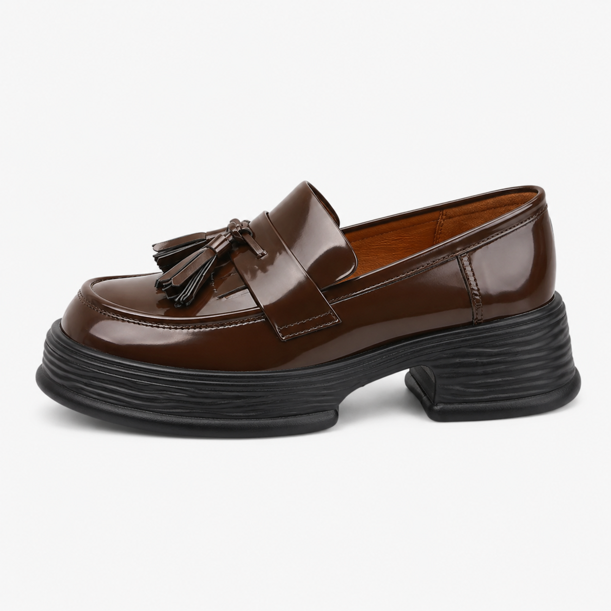 Women's Patent Loafers – Brown