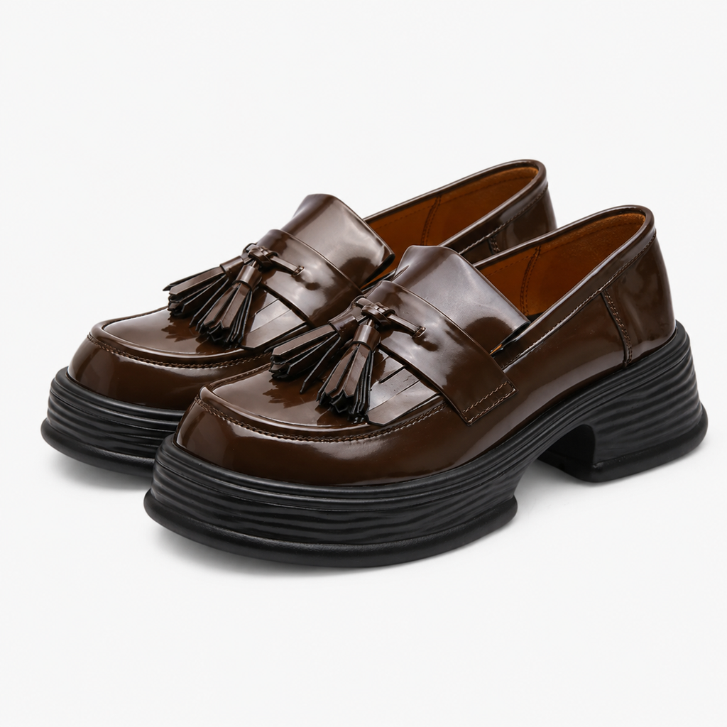 Women's Patent Loafers – Brown