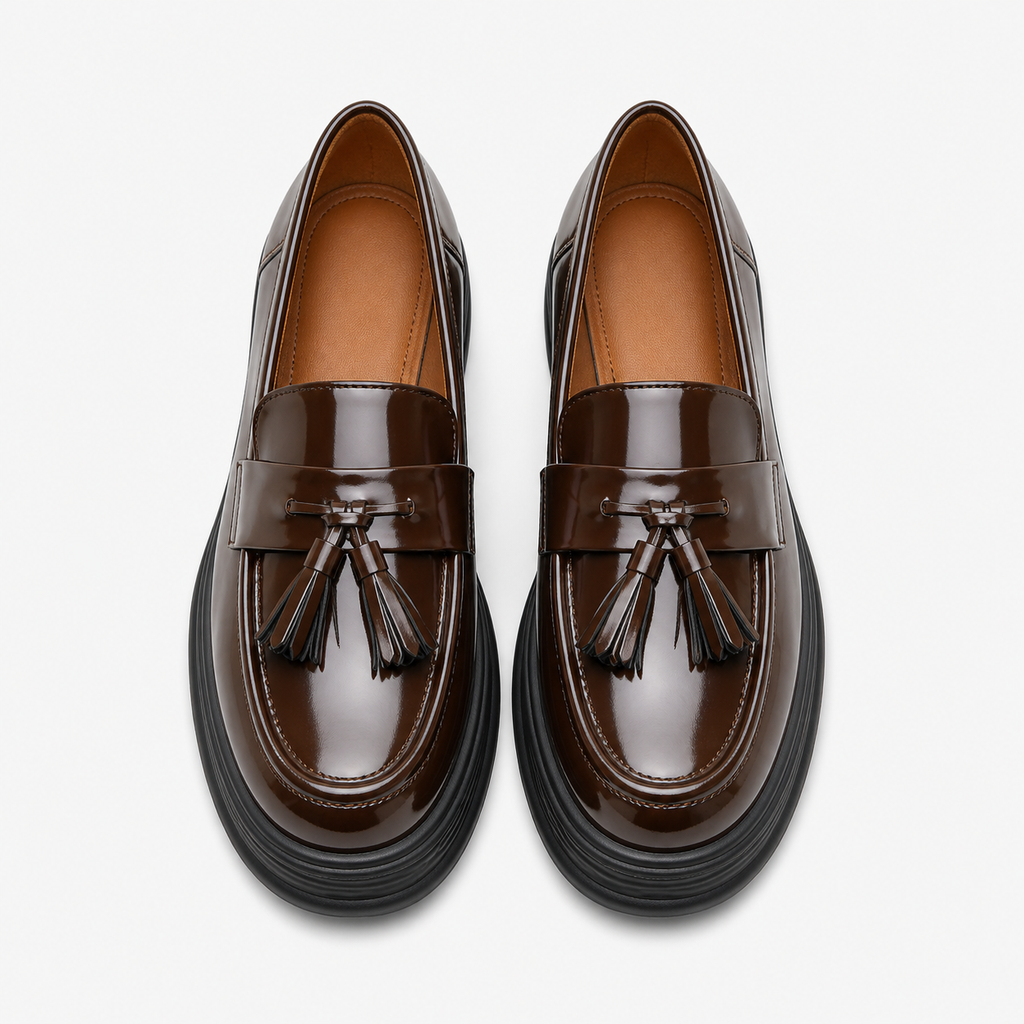 Women's Patent Loafers – Brown