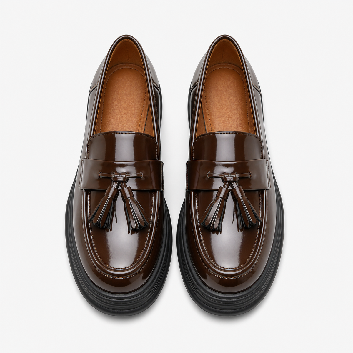Women's Patent Loafers – Brown