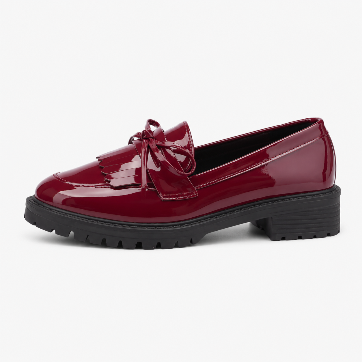 Women's Patent Loafers – Red