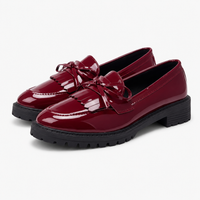 Women's Patent Loafers – Red