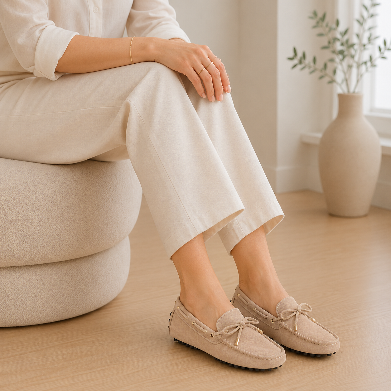 Women's Soft Loafers – Beige