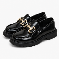 Girls' Black Patent Loafers
