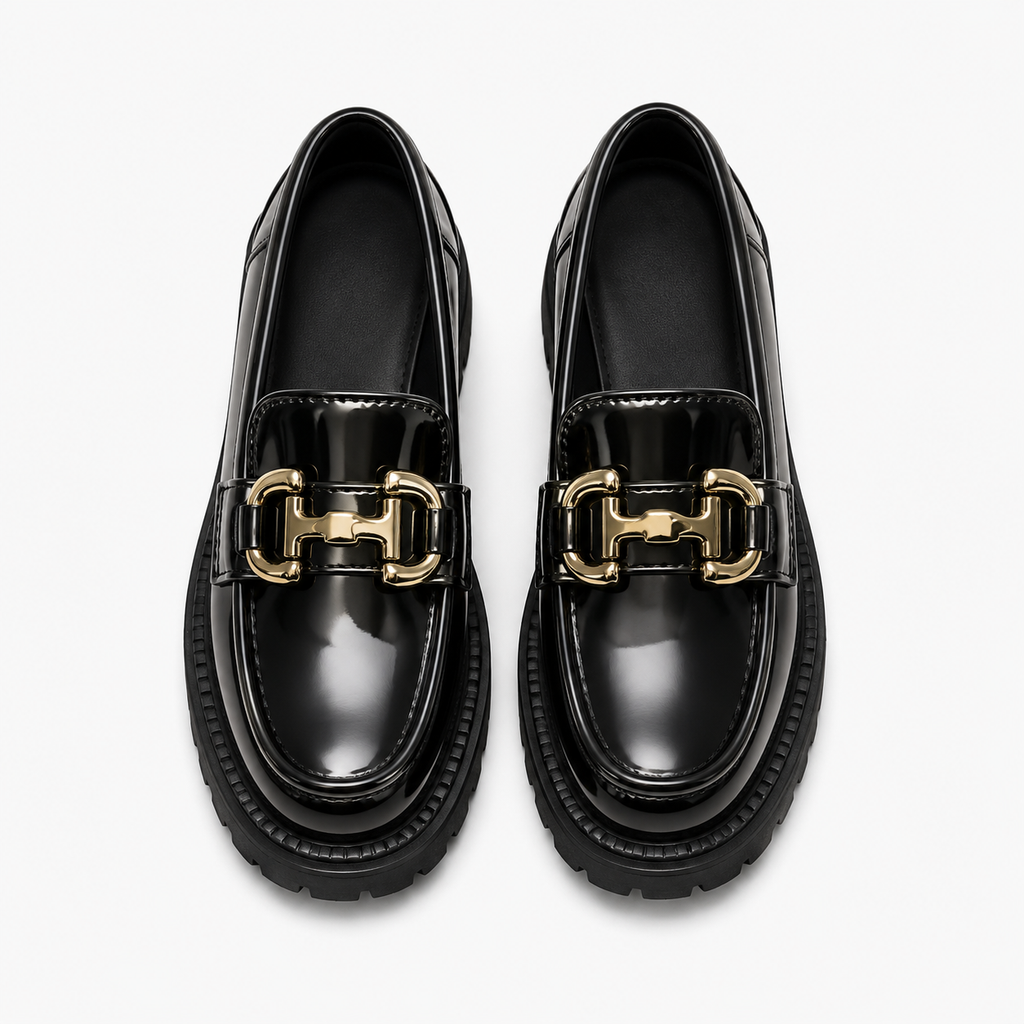 Girls' Black Patent Loafers