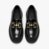 Girls' Black Patent Loafers