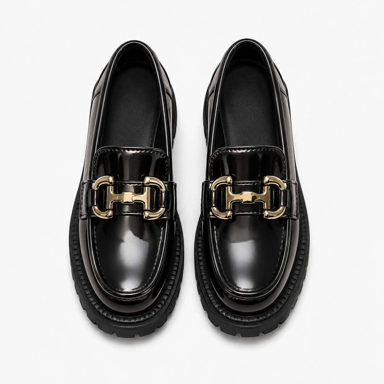 Girls' Black Patent Loafers