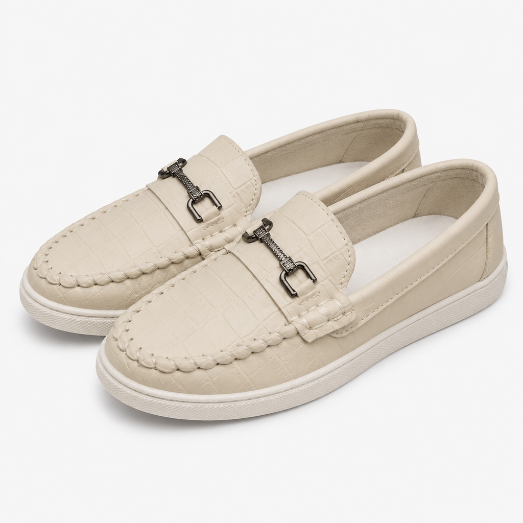 Girls' Beige Loafers