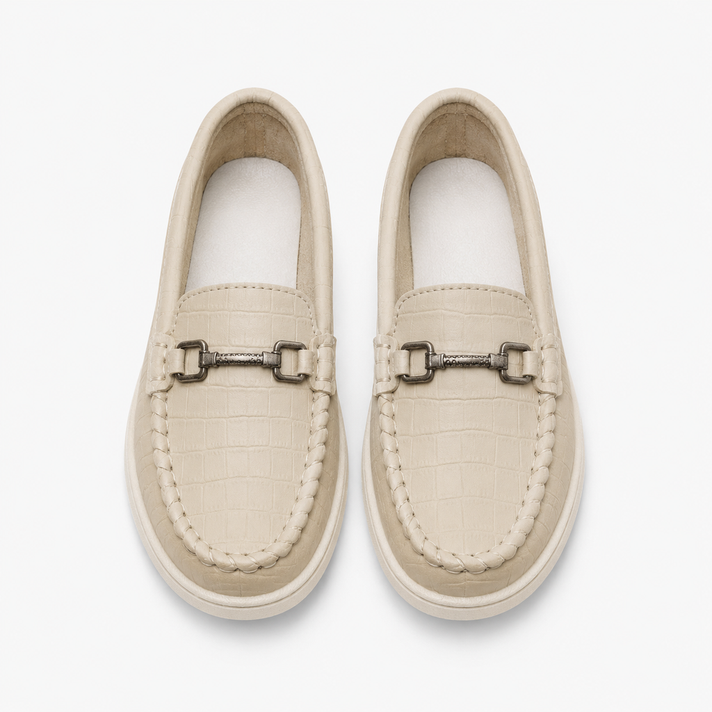 Girls' Beige Loafers