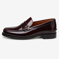 Men's Patent Loafers – Burgundy