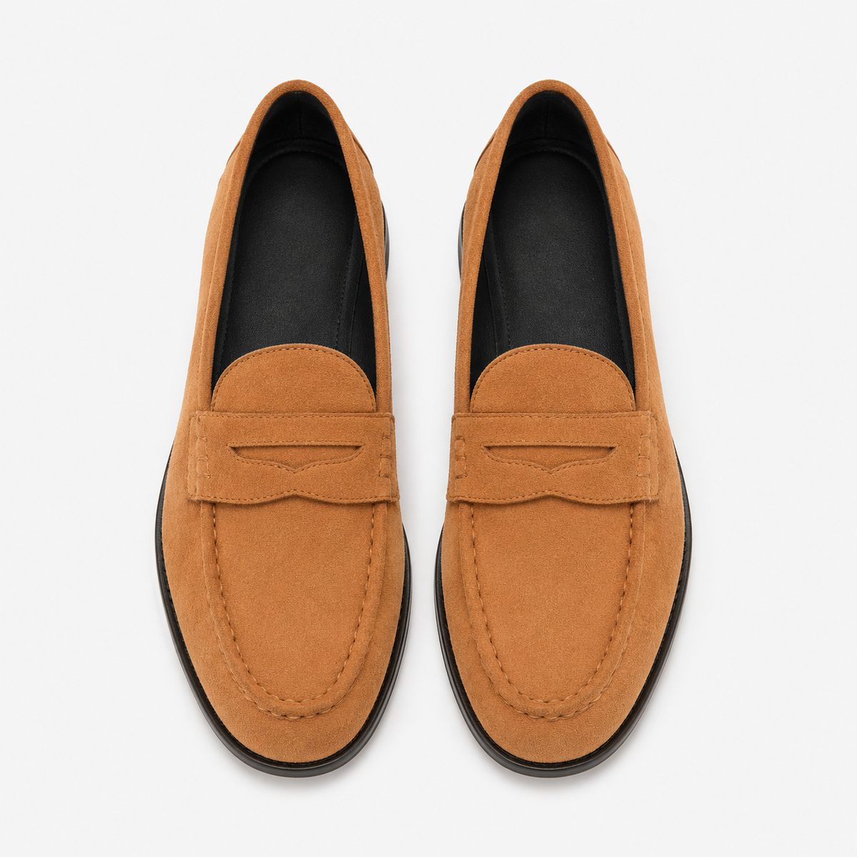 Women's Suede Loafers – Camel